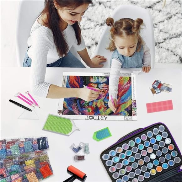 5D Diamond Painting Beads, 445000 Pieces 445 Colors Round Drills Diamond Art - Picture 5 of 7